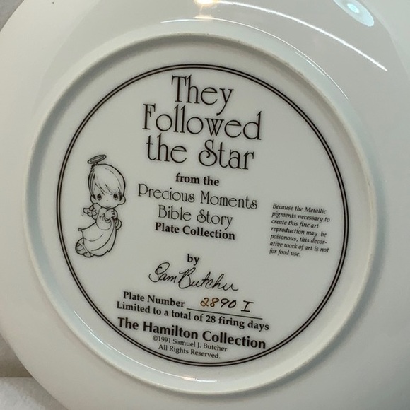 Precious Moments Plate Bible Story - They followed the Star - Samuel Butcher - Picture 4 of 4